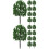 20Pièces Modèles D'arbres En Plastique Vert Pour Décor Micro Paysage 4