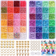 4Ensembles Kit De Perles En Pâte Polymère Colorées Pour Bracelets DIY