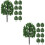 20Pièces Modèles D'arbres En Plastique Vert Pour Décor Micro Paysage 5