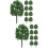 20Pièces Modèles D'arbres En Plastique Vert Pour Décor Micro Paysage 6