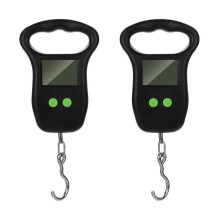 2Pièces Balance Suspendue Multifonction Plastique Acier Écran LCD Noir