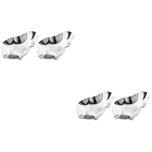 4Pcs Heat Resistant Stainless Steel Oyster Dishes for Home Use Silver