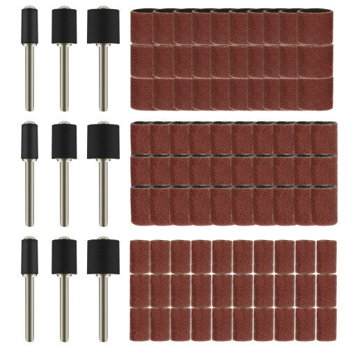 306Pcs Sandpaper Bands with Drum Mandrels for Nail Art Manicure Use