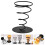 4Pièces Support Snack Frites Acier Inoxydable Noir Pour 5