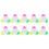 40Pcs Practical Petal Shape Fluorescent Colored Marking Pens 1