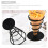 4Pièces Support Snack Frites Acier Inoxydable Noir Pour 9