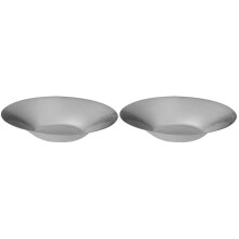 2Pcs Stainless Steel Serving Bowl Salad Snack Fruit Decorative Bowl