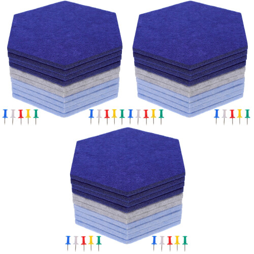 30Pièces Tableau Hexagonal Adhésif En Feutre Coloré Pour Bureau 2