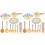 2Sets Durable Wood Cookware Playset Pretend Play Kitchenware for Kids 1