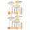 2Sets Durable Wood Cookware Playset Pretend Play Kitchenware for Kids 5
