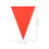 12Pièces Drapeaux Triangulaires PVC Rouge Robustes 2