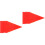 12Pièces Drapeaux Triangulaires PVC Rouge Robustes 10