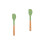 2Pièces Spatules Cuisson Silicone Vert Flexibles Ustensiles Cuisine 5
