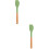 2Pièces Spatules Cuisson Silicone Vert Flexibles Ustensiles Cuisine 8