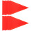 12Pièces Drapeaux Triangulaires PVC Rouge Robustes 11