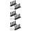 6Pièces Support Mural Arc ABS Noir Mural Rangement 8