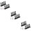 6Pièces Support Mural Arc ABS Noir Mural Rangement 9