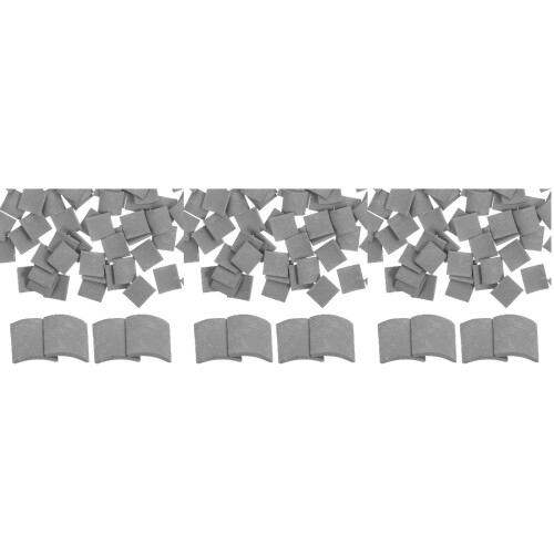 210Pièces Modèles Miniatures De Tuiles De Toit Grises Pour Décoration 2