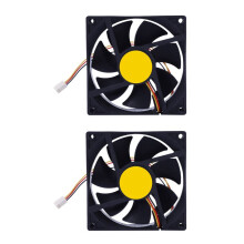 2X 3 Pin 90mm 25mm KüHlerlüFter KüHlköRper KüHler für Computer Pc Cpu 12V