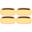 4Pcs Golden Stainless Steel Oval Plates Multi-Functional Baking Trays 2