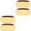 4Pcs Golden Stainless Steel Oval Plates Multi-Functional Baking Trays 3