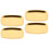 4Pcs Golden Stainless Steel Oval Plates Multi-Functional Baking Trays 4