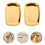 4Pcs Golden Stainless Steel Oval Plates Multi-Functional Baking Trays 10