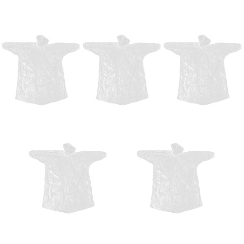 50Pièces Ponchos De Jetables Blancs Avec Poignets Élastiques 1