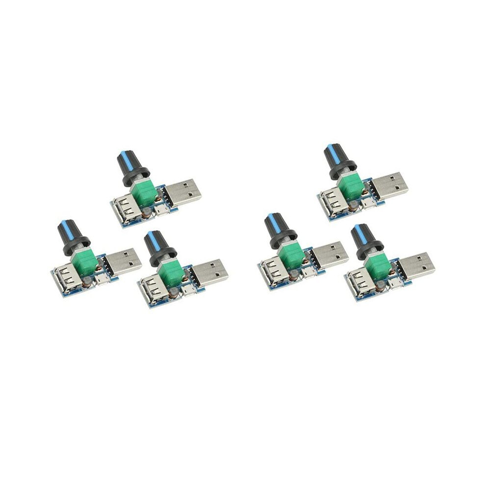 6Pcs 5W Usb Fan Air Volume Speed Stepless Governor Module Usb Speed Controller 5V Usb Male Input Dc4-12V To 2.5-8V 4712680565972