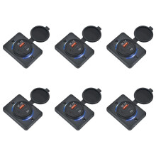 6X Tomada de Carregador de Carro 18W e QC 3.0 USB Tomada de Carga Rápida Quick Charge 3.0 QC 3.0 para Carro MaríTimo Rv MóVel