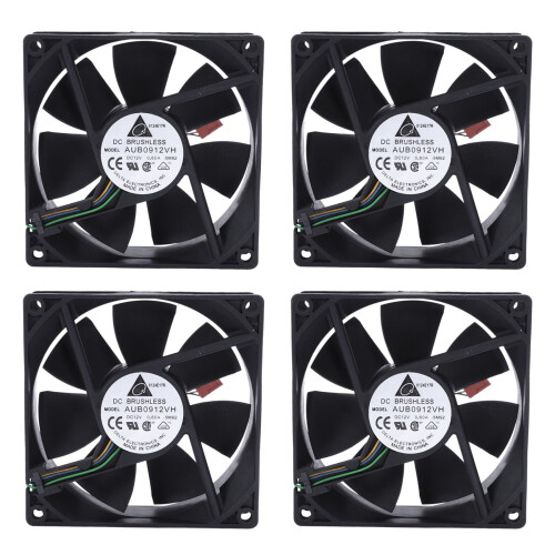 4X 90x90x25MM  12V 0.60A 4-pin computer cpu cooling fans