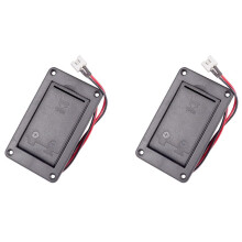 2X 9V Mount Gitarre Aktiver Tonabnehmer Batterie Fach Deckel Halten Box Batterie Aufbewahrung Koffer für Elektrische Gitarren Bass ZubehöR