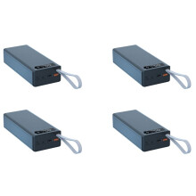 4st 16X18650 Batteriförvaringsbox PD QC3.0 Snabbladdning DIY Power Bank Box Fodral 18650 BatterihåLlare Box Black