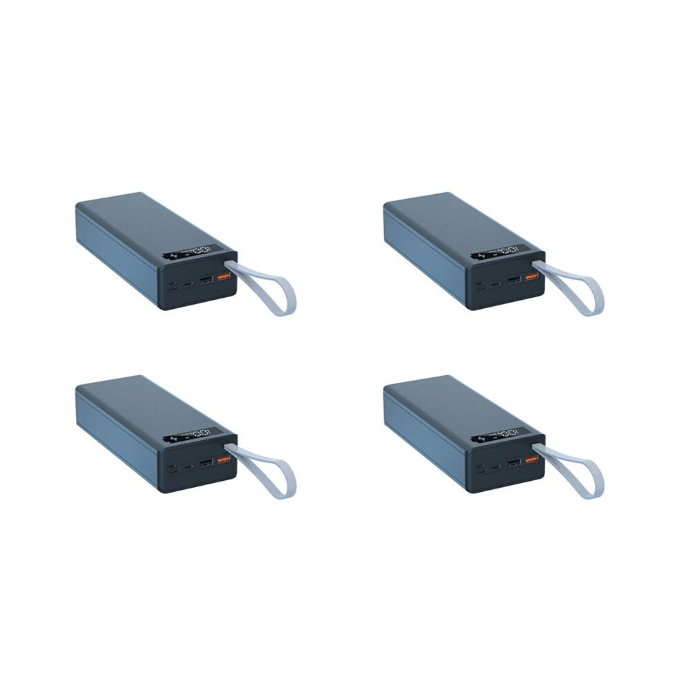4Pcs 16X18650 Battery Storage Box Pd Qc3.0 Quick Charge Diy Power Bank Box Case 18650 Battery Holder Box Black 4711463643807