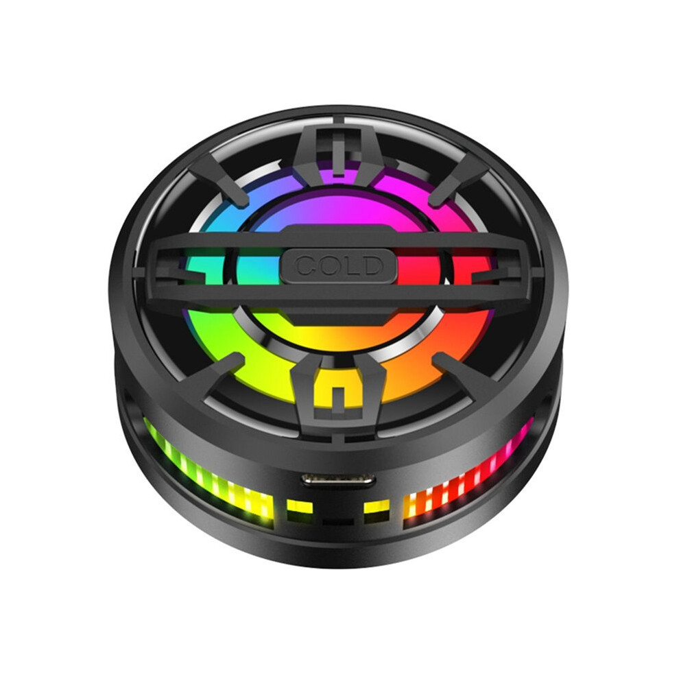 Magnetic Mobile Phone Radiator Rgb Semiconductor Cooler Cooling Fan With Back-Clip For Mobile Phone Black 4713343593295