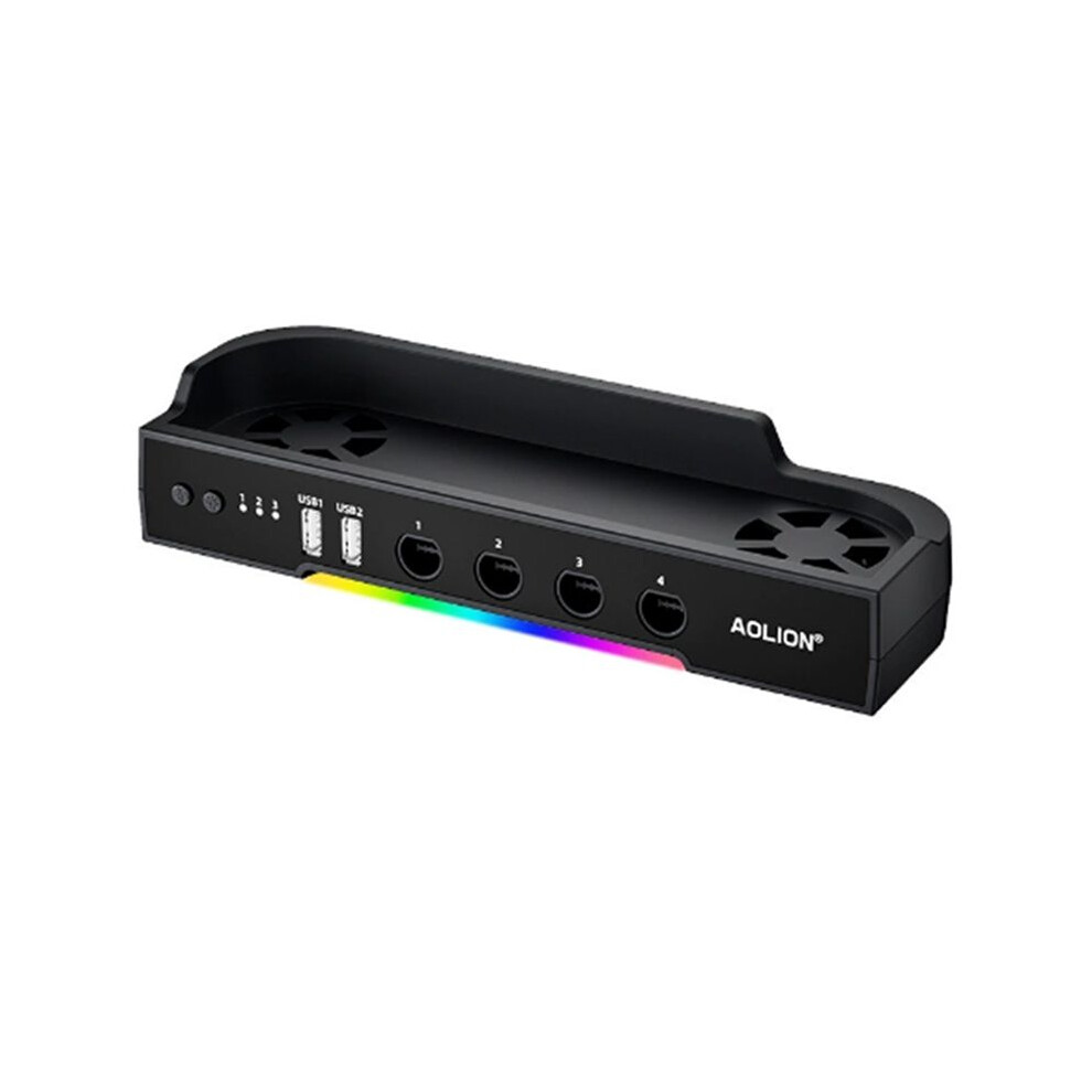 Aolion For 2 Cooling Fan Dock Portable Ngc Expansion Base Radiator Rgb Heat Sink Ngc Wall Mount For 2 Accessory 6033982888162