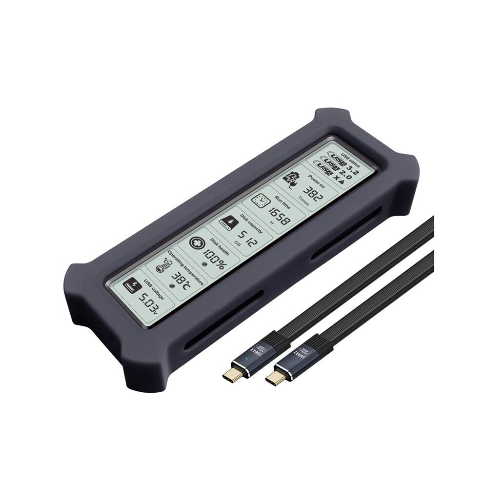 M.2 Nvme Ssd Enclosure With Display Screen Ssd Case Usb 3.2 Gen 2 20Gbps Nvme Pci-E Ngff Ssd Disk Box B 6133495308444