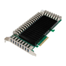 ST6101 USB 3.0 PCIe-Adapterkarte, 5 Gbit/S, 8 Kanäle, 32 , PCIe2.1 X8, Kompatibel mit Desktops, 6-Polig, 160 /S