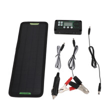 12V 10W Waterproof MPPT Solar Charge Controller with USB Black