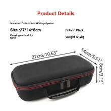 For PartyBox Hard EVA Microphone Storage Bag Wireless Dual Microphone Protective Box Travel Carrying Case