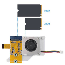 For Raspberry Pi 5 PCIe to M.2 NVMe SSD V2 Expansion Board with Cooler Fan One-Body & Differential Matching Design