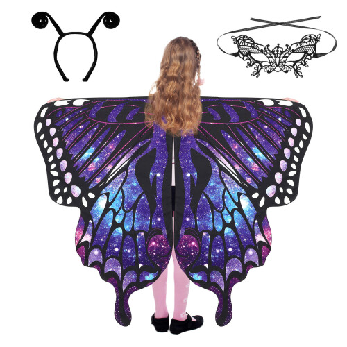 2Ensembles Cape Mascarade Colorée Polyester Pour Danse 1