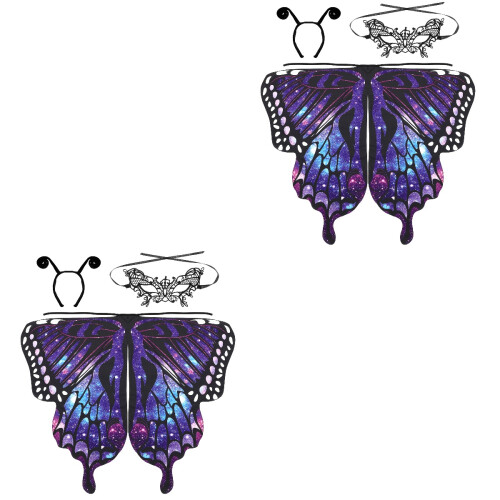 2Ensembles Cape Mascarade Colorée Polyester Pour Danse 2