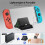 TV Dock Station for /OLED, 4K -Compatible/USB C/USB 3.0 , LED Atmosphere Light, Holds 4 Game Slots 6