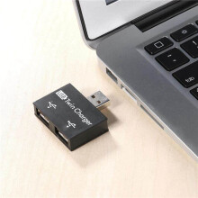 2X USB 2.0 Male to Twin Female Charger Dual 2 Port USB  5V Charging Splitter Hub Adapter Converter Connector