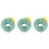 3Pcs Comfortable Soft Cat Cone Collar Adjustable Green 5