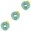 3Pcs Comfortable Soft Cat Cone Collar Adjustable Green 6