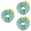 3Pcs Comfortable Soft Cat Cone Collar Adjustable Green 7