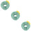 3Pcs Comfortable Soft Cat Cone Collar Adjustable Green 10