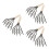 6Pcs Multipurpose Beach Clam Rake Tool with Net Design and Wood Handle 6